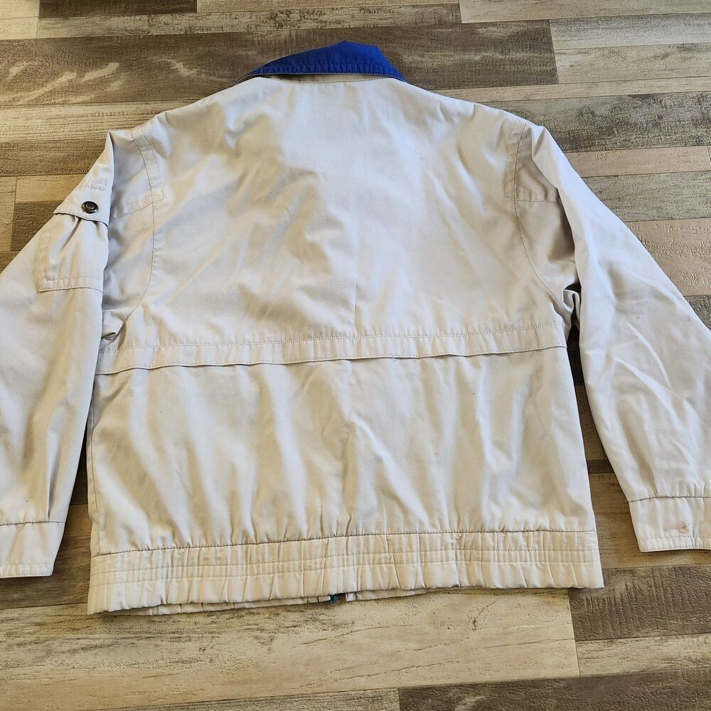 Towne By London Fog Men's Classic Vintage Zip Tan Jacket/Windbreaker Size Large - Picture 14 of 16